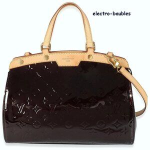 Louis Vuitton Amarante Monogram Vernis Brea MM Tote Bag